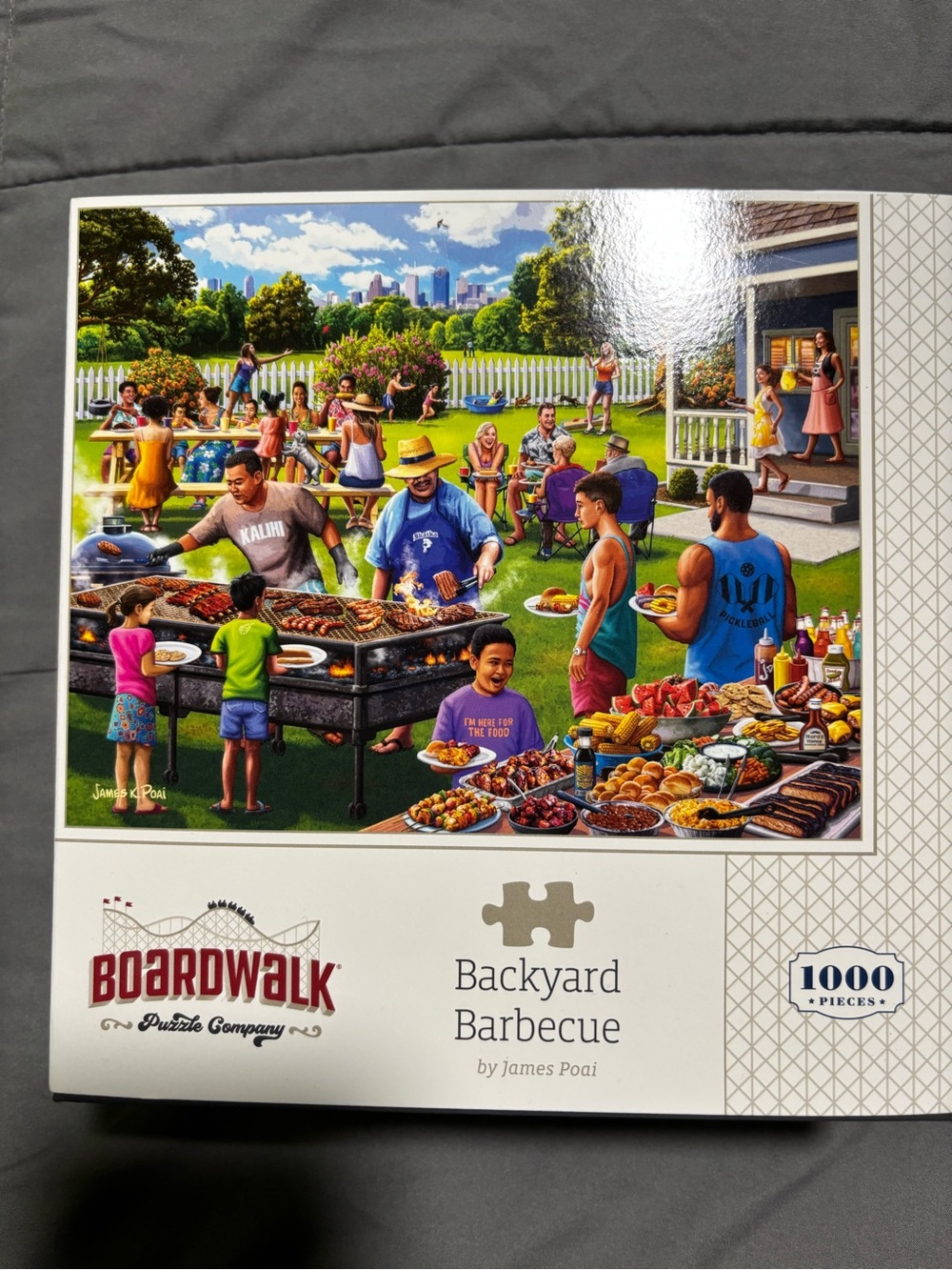 Boardwalk Backyard Barbecue 1000-Piece Puzzle - Colorful Picnic Scene